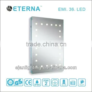 IP44 Five Star Hotel Bathroom LED Light Mirror With Heated Pad thumbnail-1