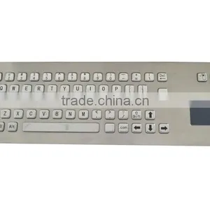 Black Metal Industrial and pc Computer Keyboard With Trackball or Touchscreen thumbnail-5