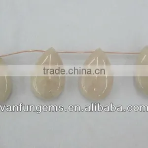Natural Gemstones Rose Quartz Pear Shape Pendant thumbnail-1