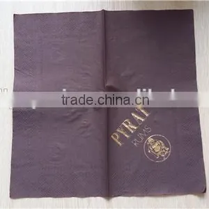 100% Virgin Wood Pulp Dyeing Napkins Logo Printed thumbnail-2