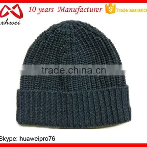 Blank for Logo Design Warm Men's Knit Slouch Hat Custom Knit Acrylic Beanie thumbnail-5