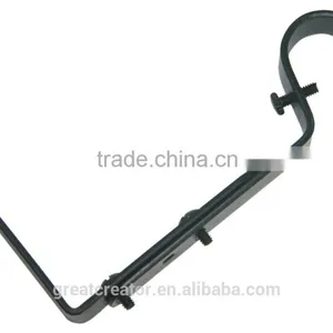 Black Adjustable Curtain Rod Brackets Curtain Hardware Brackets for 7/8" (22mm) Curtain Rods thumbnail-1