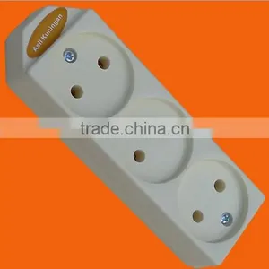 European Style 3 Way Extension Socket Without Earth (E5003) thumbnail-1