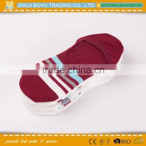 BY-161008 Lady Acrylic Woman Loafer Non-Slip Invisible Low Cut Boat Socks With Lurex thumbnail-3