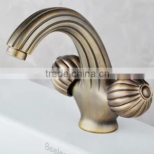 Dual Handle Bathroom Tap,Bath Tap,Bathroom Mixer Antique Bronze QH1797 thumbnail-1
