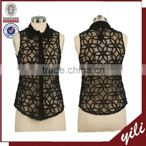 2016 Women t Shirt Blank Sublimation Shirt Female Polo Collar t Shirts thumbnail-1