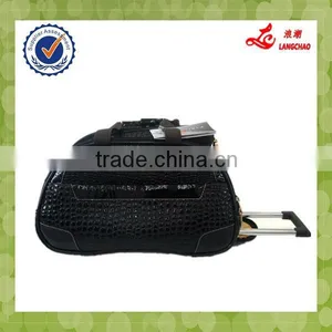 New Design Hot Sale Popular PU Material Real Push Trolley Durable Wheel China Trolley Duffle Bag thumbnail-1