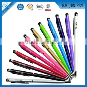 2 in 1 Promotional Metal Stylus Pen Touch Screen Ballpoint Pen Printed Customized Logo on Stylus Pen thumbnail-1