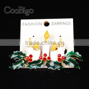 Fashion Jewelry Charming Candle Leaves Shape Red Rhinestone Pin Brooch Promotion Wedding Party Gift Apparel Accessories thumbnail-4
