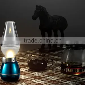 New Traditional Retro Vintage LED Table Lamp USB Rechargeable Blowing Control Night Light Lamp Fancy Table Lamp Room Decoration thumbnail-6