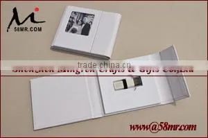 Leather Fabric Linen USB Stick Packaging Case Box thumbnail-1