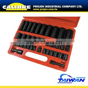 CALIBRE 38pc 6 Point 1/2"&3/8" Drive Impact Socket Set thumbnail-1