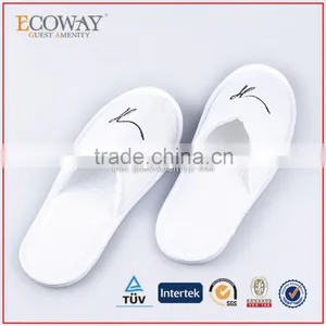 Disposable Waffle Slippers for Hotel Custom Logo Ladies Bedroom Slippers thumbnail-2