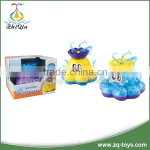 B/O Baby Octopus Bath Toy Baby Squeaky Toy With Spray Water thumbnail-1