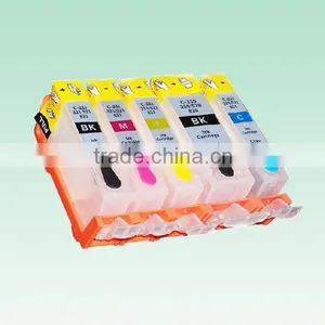 Empty PGI520BK CLI521BK C M Y Refillable Ink Cartridge With Chip For 520 521 Canon IP3600 IP3680 IP4600 IP4680 MP540 MP6 Printer thumbnail-1