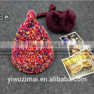 South Korea Knitted Candy Color Pointed Cap Warm Thickening Couples Hat thumbnail-6