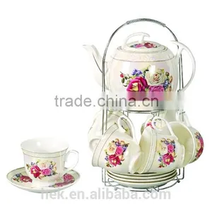Flower Bone China Tea Set thumbnail-4