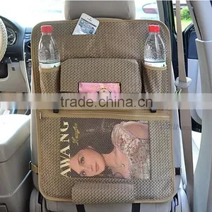 Custom High Quality Multifunction Jacquard Car Storage Bag and Car Back Seat Organizer thumbnail-2