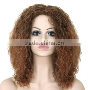 20" Cheap Afro Long Kinky Curly Wig African American Wig For Black Women Cheap Realistic Synthetic Hair Natural Wigs thumbnail-1