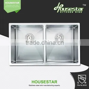 CUPC Certificate Handmade Double Drainer Stainless Steel Kitchen Sink For America 3219 thumbnail-1