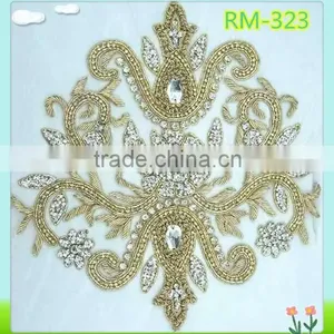 Fashion Bridal Accessory Sew on Bling Applique for Wedding Dresses thumbnail-1