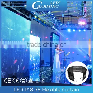 2016 Indoor Led P18.75 Curtain Screen/Wholesale Pioneer dj Screen/wedding Stage Backdrop Light Display thumbnail-1