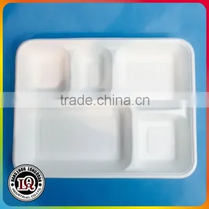 Sugar Cane Bagasse Deep 5 Compartments Tray thumbnail-1