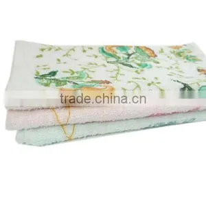 Colorful Flower Print Cotton Terry Hand Towel thumbnail-6