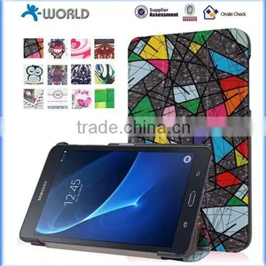 Tri Folding Color Printing Leather Case for Samsung Galaxy Tab A 7.0, Leather Case for Samsung Tab A 7.0 (T280) thumbnail-1