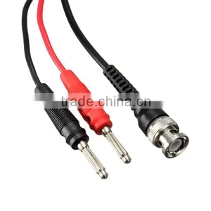 Pure Copper BNC Q9 To Dual 4mm Banana Plug With Test Leads Probe Cable thumbnail-5