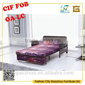 Modern Simple Design Northern-European Style Hardware Frame Sofa Bed With Wing Armrest Andsolid Wood Armrest and Legs thumbnail-1
