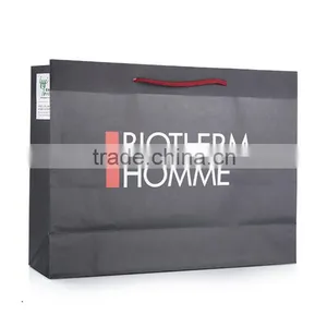 Black High Quality Famous Brand Paper Bag thumbnail-1