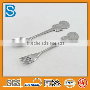 Cartoon Handle Stainless Steel Fork Spoon thumbnail-6