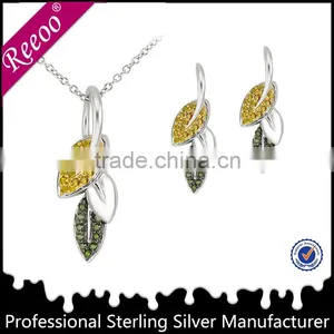 Elegant Lucky Pendant, 925 Sterling Silver Leaf Shape Pendant thumbnail-2