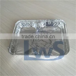 2 Cavities Aluminum Food Tray/container, Compartment Disposable Food Tray thumbnail-3