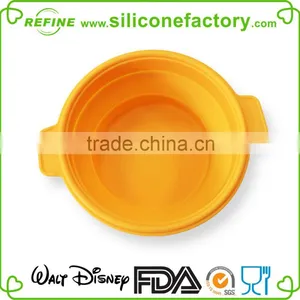 Kitchenware Microwave Safe Silicone Salad Bowl Silicone Foldable Bowl With Cover thumbnail-2
