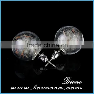 Hot Selling Creative Romantic Glass Cover Dandelion Seed Necklace thumbnail-5