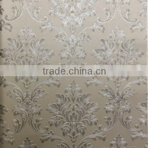 Embossed Wallpaper With Beautiful Pear Gloss European Flowers thumbnail-1