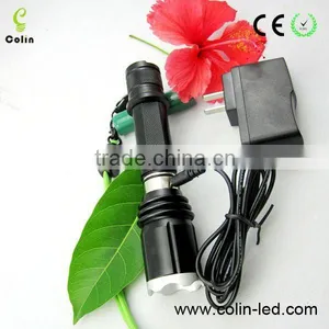 High Brightness Chargeable Tactical Cree Led Xml t6 Flashlight thumbnail-1