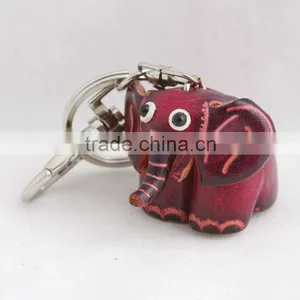 Handmade Leather Elephant Key Chain thumbnail-1