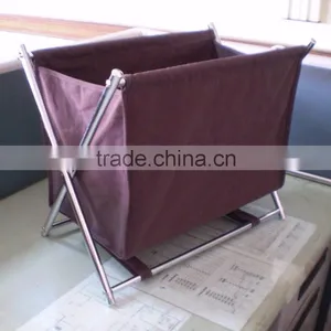 Purple Folding Canvas Magazine Rack Storage Holder Rack thumbnail-1