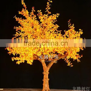 Waterproof Artificial Yellow Lighted Maple Tree thumbnail-1