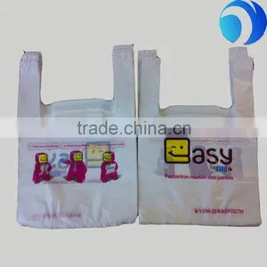 2% EPI Biodegradable Custom Printed Plastic T-shirt Type Charity Bags thumbnail-6