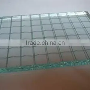 6mm /7mm Wire Mesh Glass / Wire Mesh Security Glass Wire Reinforced Glass /wired Glass Prices thumbnail-2