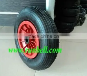 Pneumatic Rubber Wheel With Red Rim/Hub Factory in China 4.00-8 thumbnail-1