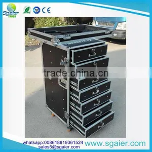 Black Color 7 Drawers Flight Case With Wheels thumbnail-2