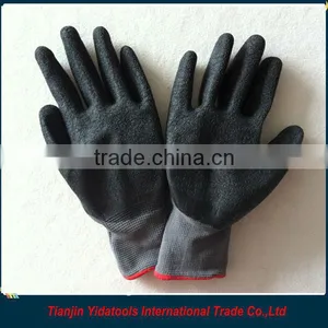 Nylon Lined Black Latex Palm Gloves thumbnail-4