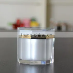 2016 Unique New High Quality Hexagon Acrylic Cream Jars thumbnail-4