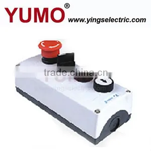 LAY5-BOES4254 4 Holes Control Box 1 Red Mushroom Head Button1 Selector Switch 2position Stay-put Spring Return thumbnail-1
