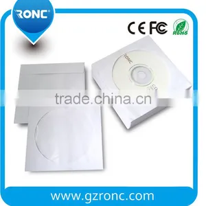 High Quality CD DVD White Paper Sleeve With Clear Window and Flap Envelopes thumbnail-4
